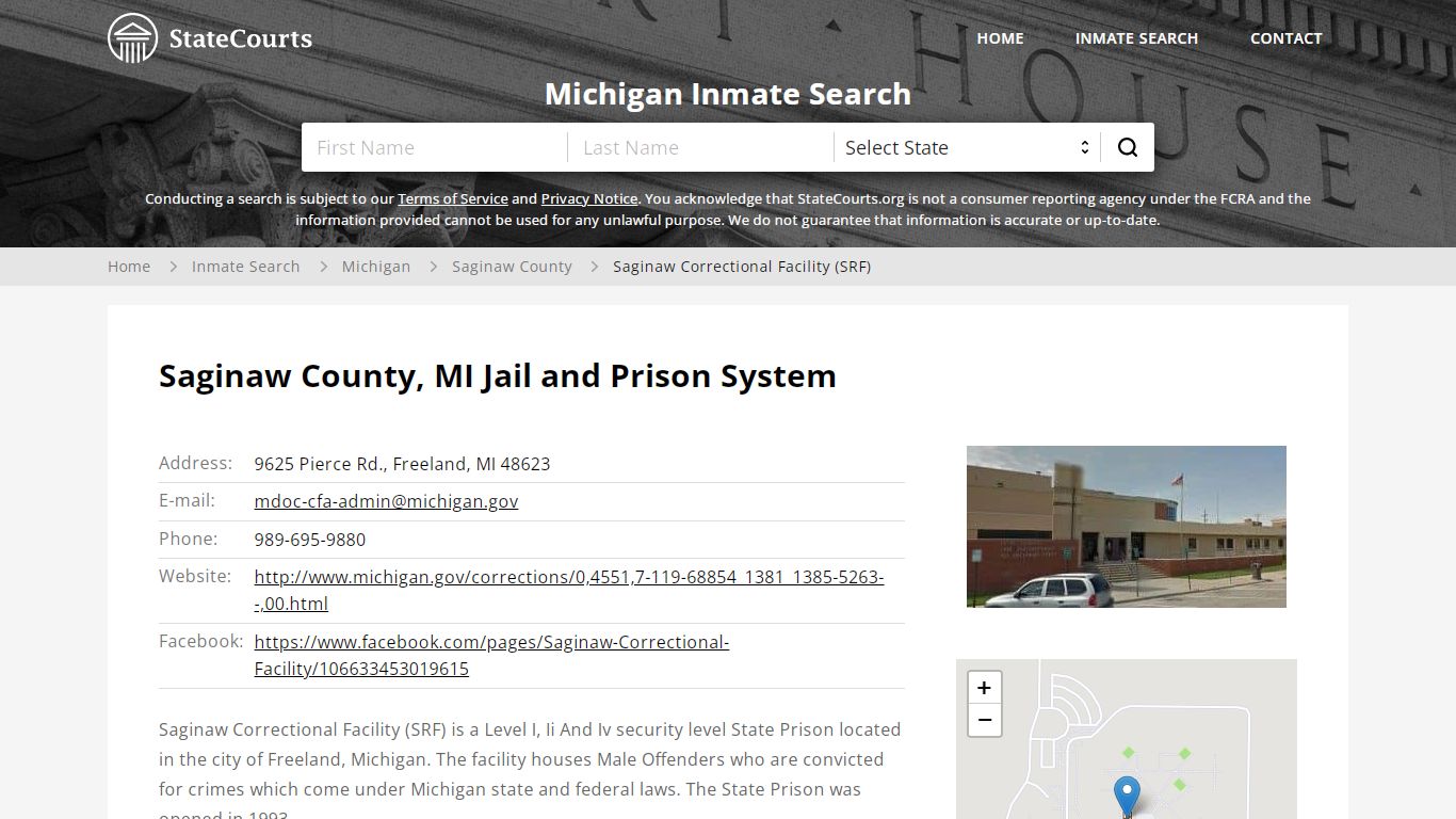 Saginaw Correctional Facility (SRF) Inmate Records Search ...