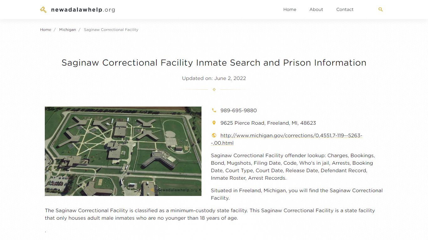 Saginaw Correctional Facility Inmate Search, Visitation ...